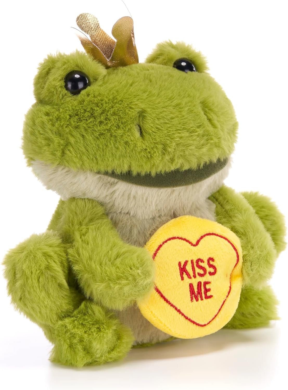 Posh Paws Swizzels Love Hearts Freddie the Frog, ‘Kiss Me’ 18cm (7-inches) Soft Toy
