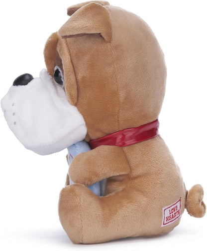 Posh Paws Swizzles Love Hearts 18cm Bruce the Bulldog 'TOP DAD' Soft Toy (7-Inches