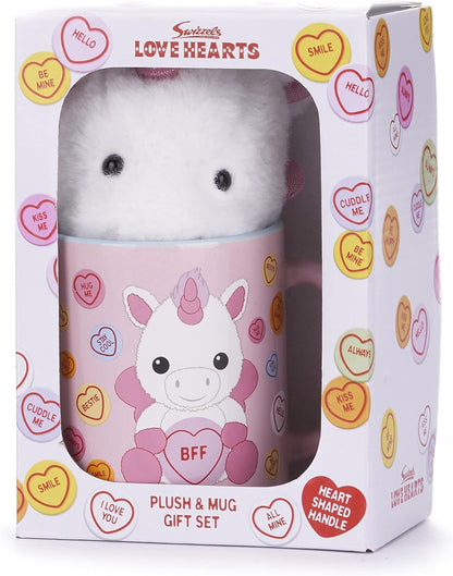 Love Hearts Unicorn Bff Mug And Plush St