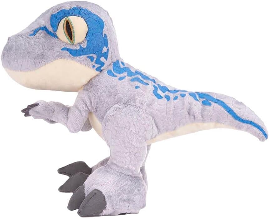 Jurassic World Chunky Baby Blue Velociraptor Dinosaur 10" Soft Toy (25cm)