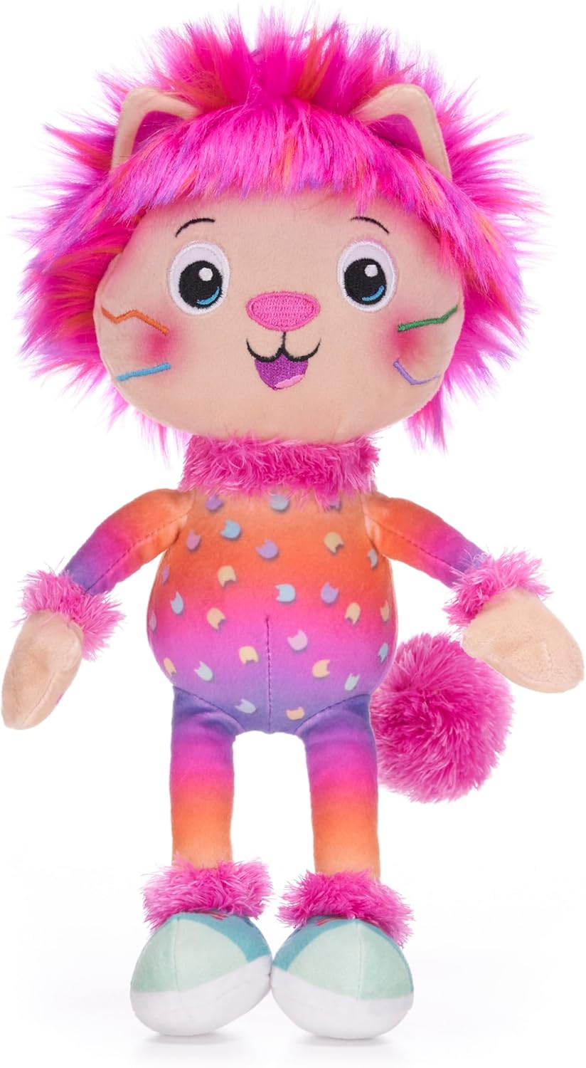 Posh Paws 50128 Gabby's Dollhouse 10" / 25cm Marty The Party Cat Soft Plush Toy, Pink