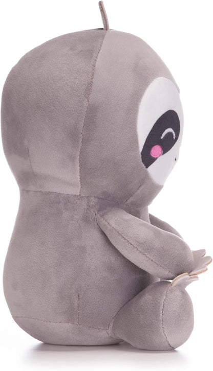 Posh Paws 49402S Kawaii Kuties 9.5" (24cm) Sakura The Sloth Soft Plush Toy, Grey