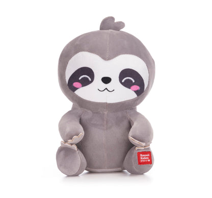 Posh Paws 49402S Kawaii Kuties 9.5" (24cm) Sakura The Sloth Soft Plush Toy, Grey
