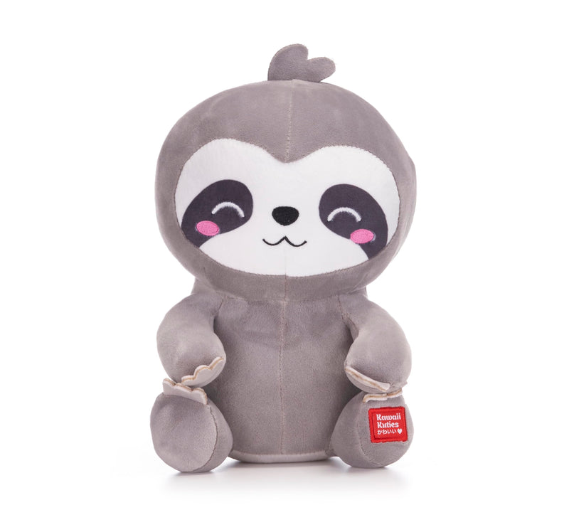 Posh Paws 49402S Kawaii Kuties 9.5" (24cm) Sakura The Sloth Soft Plush Toy, Grey