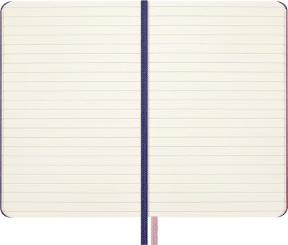 Moleskine Sakura Notebook, Ruled Notebook, Fabric Hard Cover and Elastic Closure, with Greeting Card and Themed Stickers, Pocket Size 9 x 14 cm