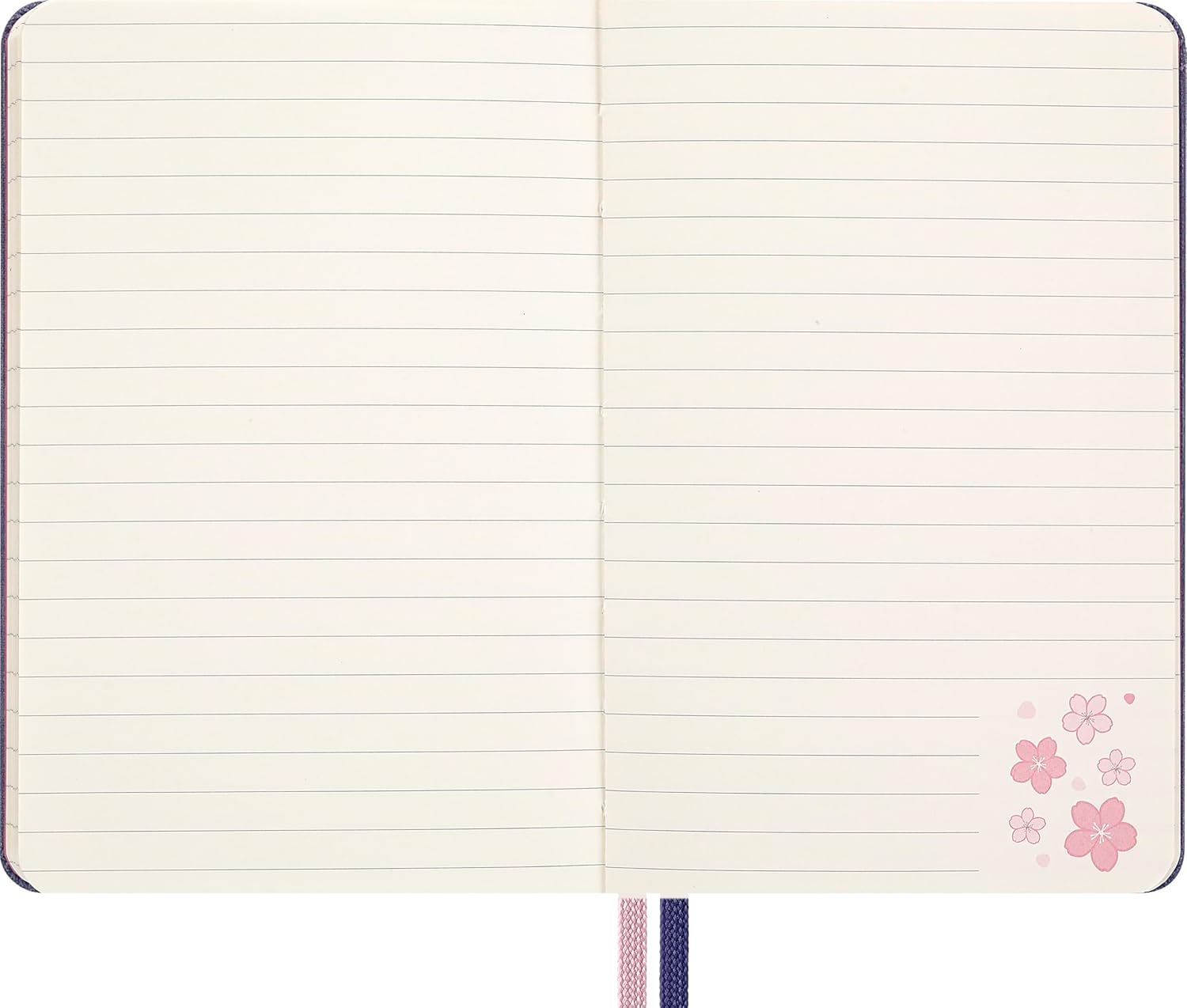 Moleskine Sakura Notebook, Ruled Notebook, Fabric Hard Cover and Elastic Closure, with Greeting Card and Themed Stickers, Pocket Size 9 x 14 cm