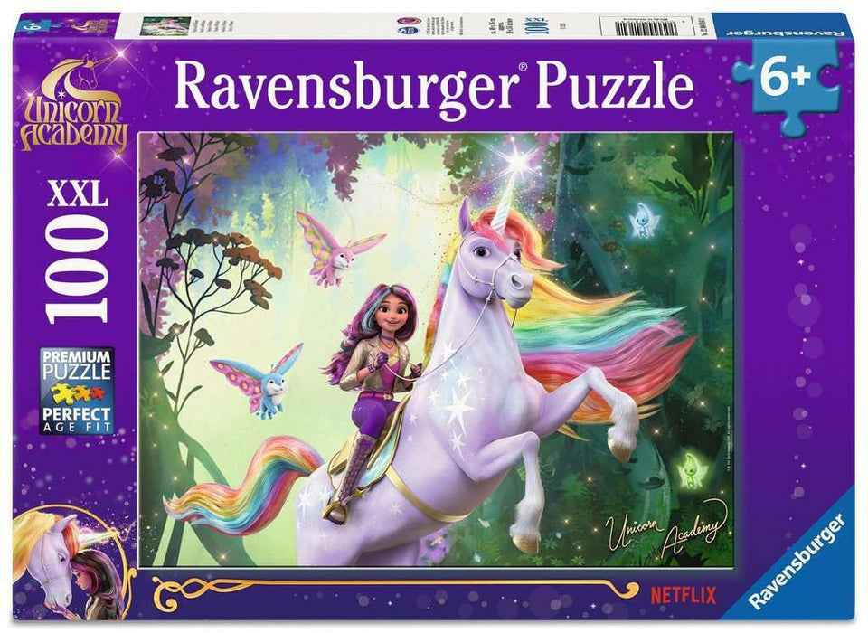 Ravensburger Kinderpuzzle - 12004164 - Unicorn Academy - Einhorn-Puzzle für Kinder ab 6 Jahren, mit 100 Teilen im XXL-Format, Einhorn-Geschenke