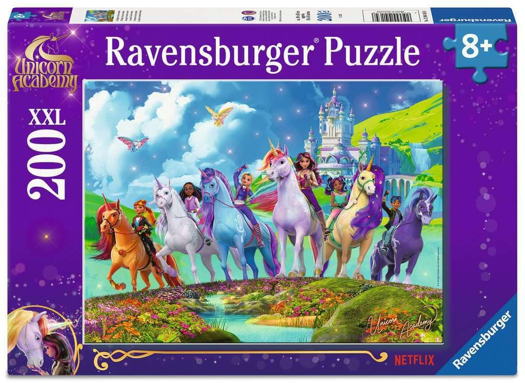 Ravensburger Kinderpuzzle - 12004165 - Unicorn Academy - Einhorn-Puzzle für Kinder ab 8 Jahren, mit 200 Teilen im XXL-Format, Einhorn-Geschenke