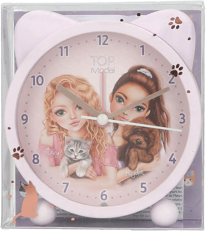 Topmodel - Alarm Clock Kitty And Doggy - Lilac - 11 Cm (413548)