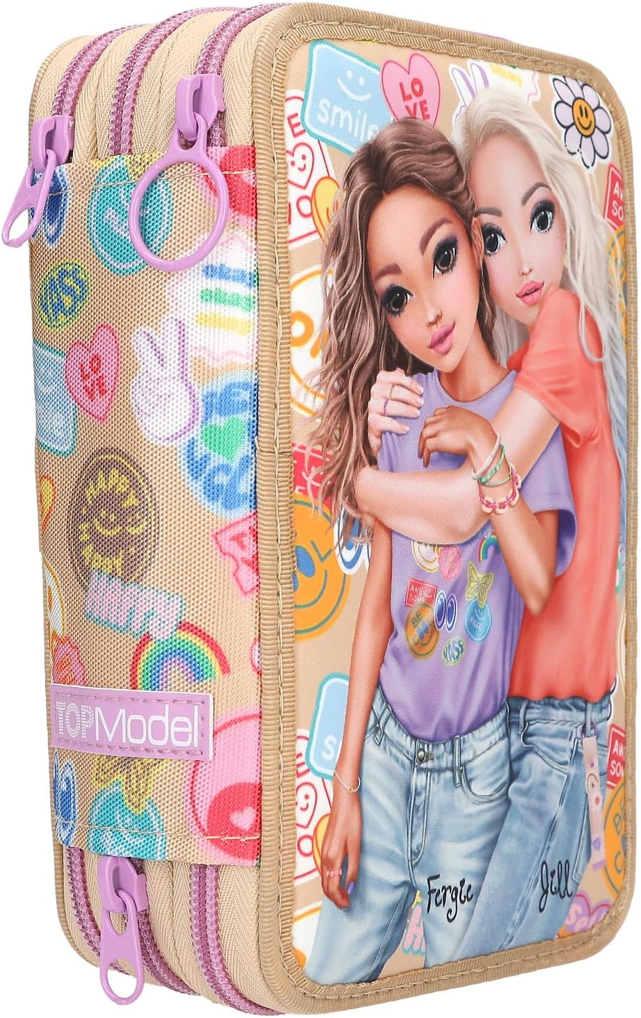 Topmodel - Triple Pencil Case Girl Power - Beige (413282)