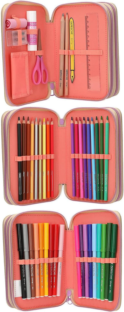 Topmodel - Triple Pencil Case Girl Power - Beige (413282)