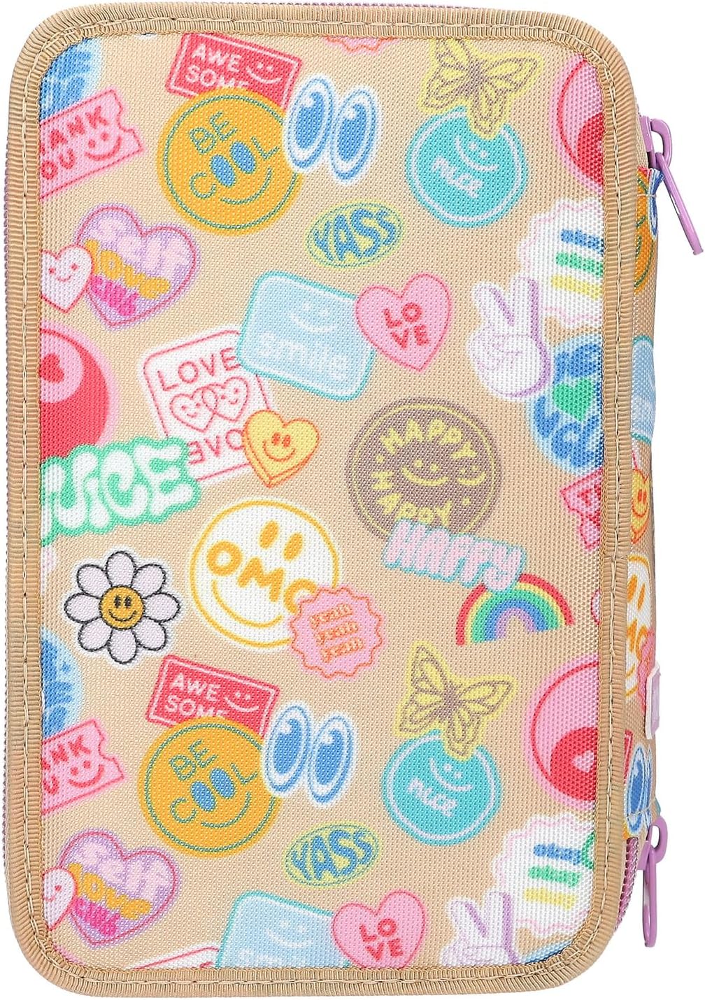 Topmodel - Triple Pencil Case Girl Power - Beige (413282)