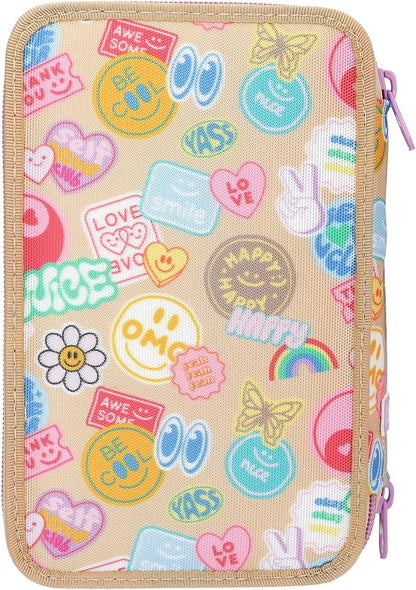 Topmodel - Triple Pencil Case Girl Power - Beige (413282)
