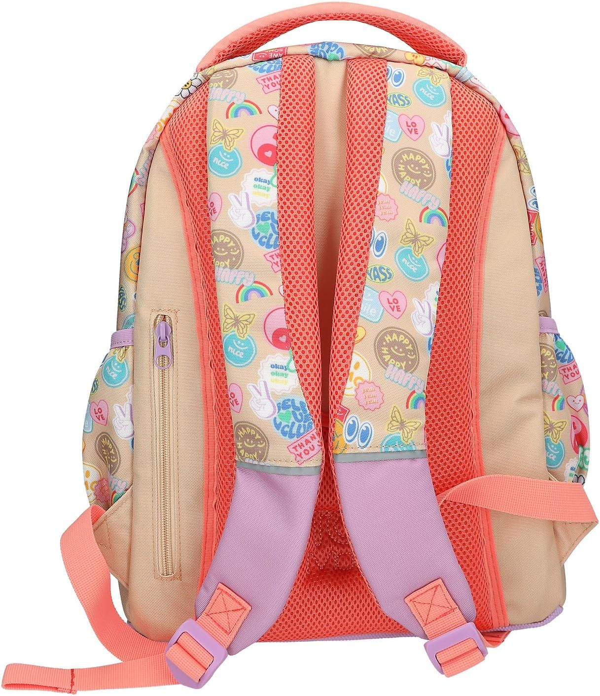 Topmodel - School Backpack Girl Power - Beige, Lilac, And Coral (413285)
