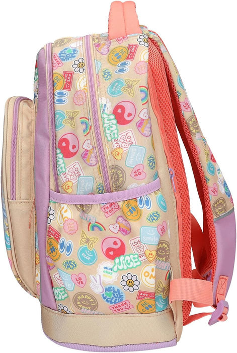 Topmodel - School Backpack Girl Power - Beige, Lilac, And Coral (413285)