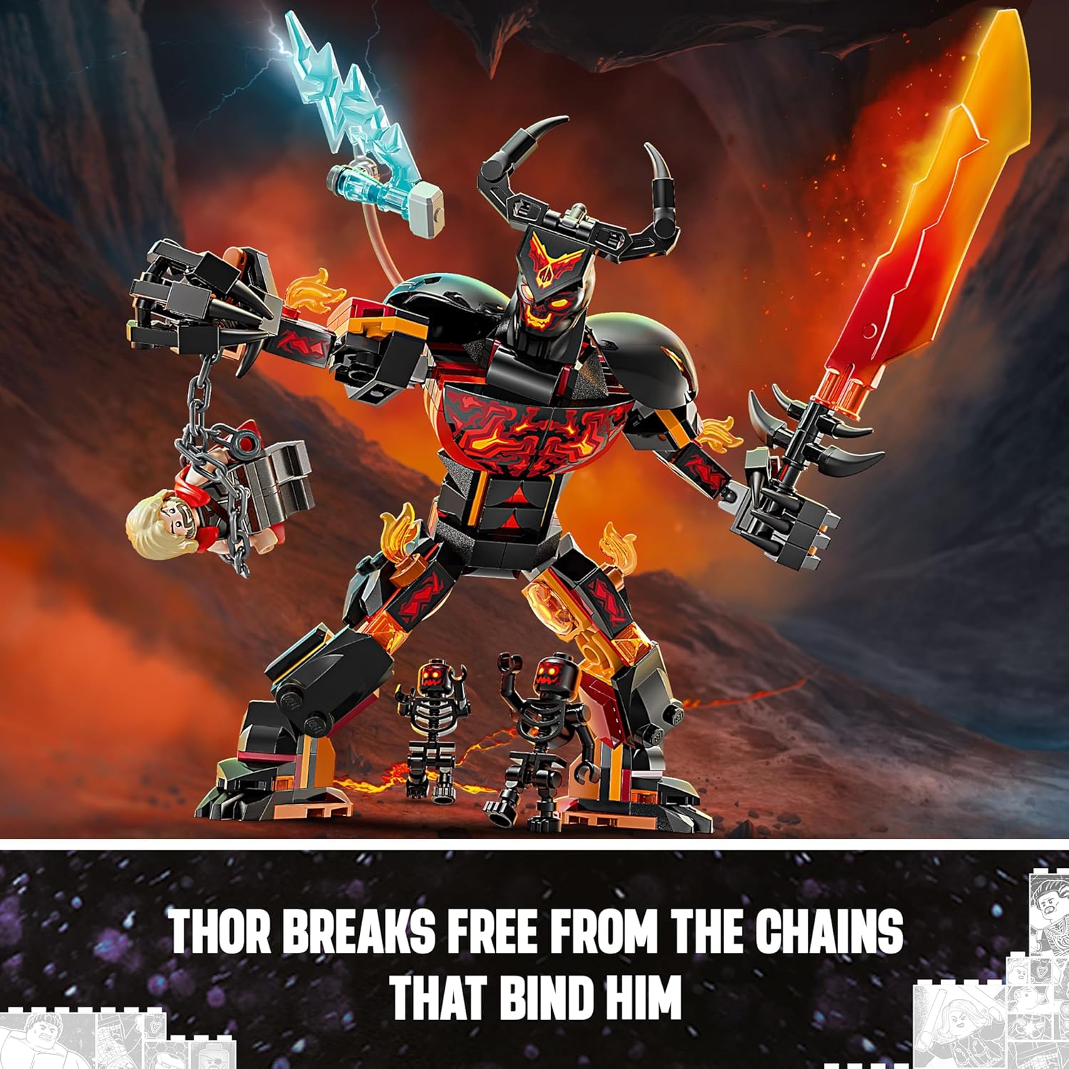 Lego - Super Heroes - Thor Vs. Surtur Construction Figure (76289.)