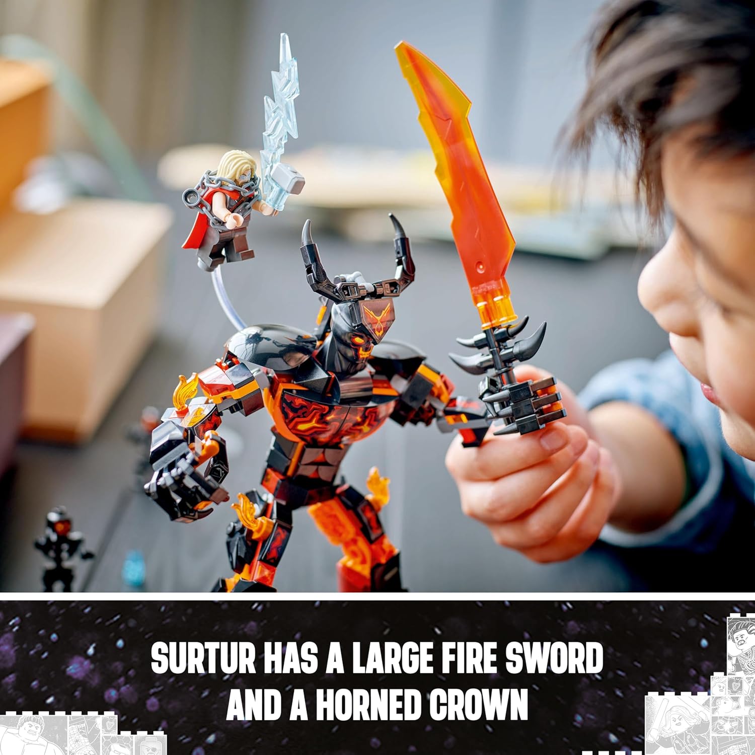 Lego - Super Heroes - Thor Vs. Surtur Construction Figure (76289.)