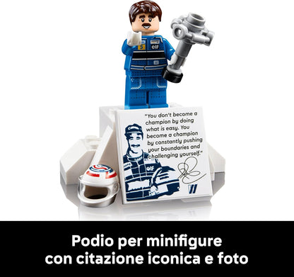 LEGO Icons Williams Racing FW14B e Nigel Mansell - Modellino di Auto F1 da Costruire con Minifigure del Pilota da Collezione, Trofeo e Supporto da Esposizione, Idea Regalo Adulti, Uomo o Donna 10353