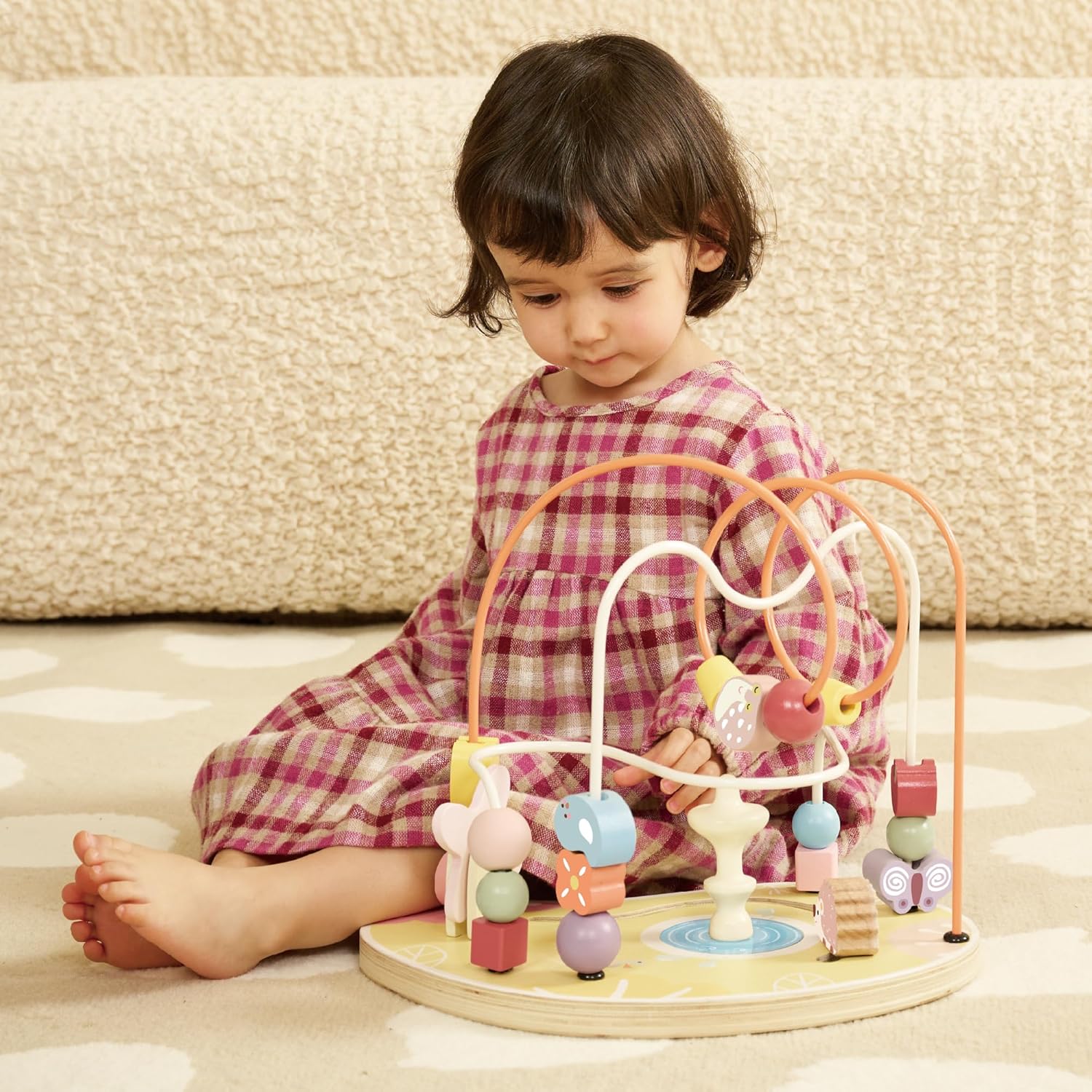 Classic World Classic World CL20189 - Perline con fiocco e perline, giocattolo educativo per bambini, 1 anno, 1 anno