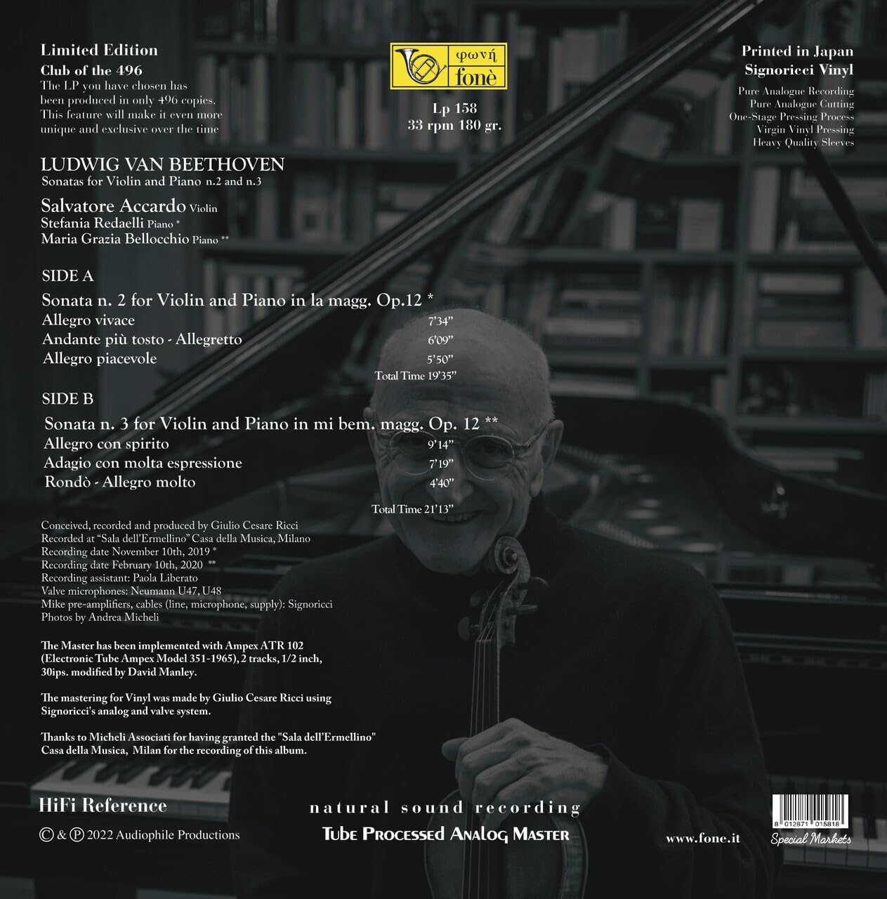 Sonatas for Violin & Piano,No.2,3 (Color Transpar