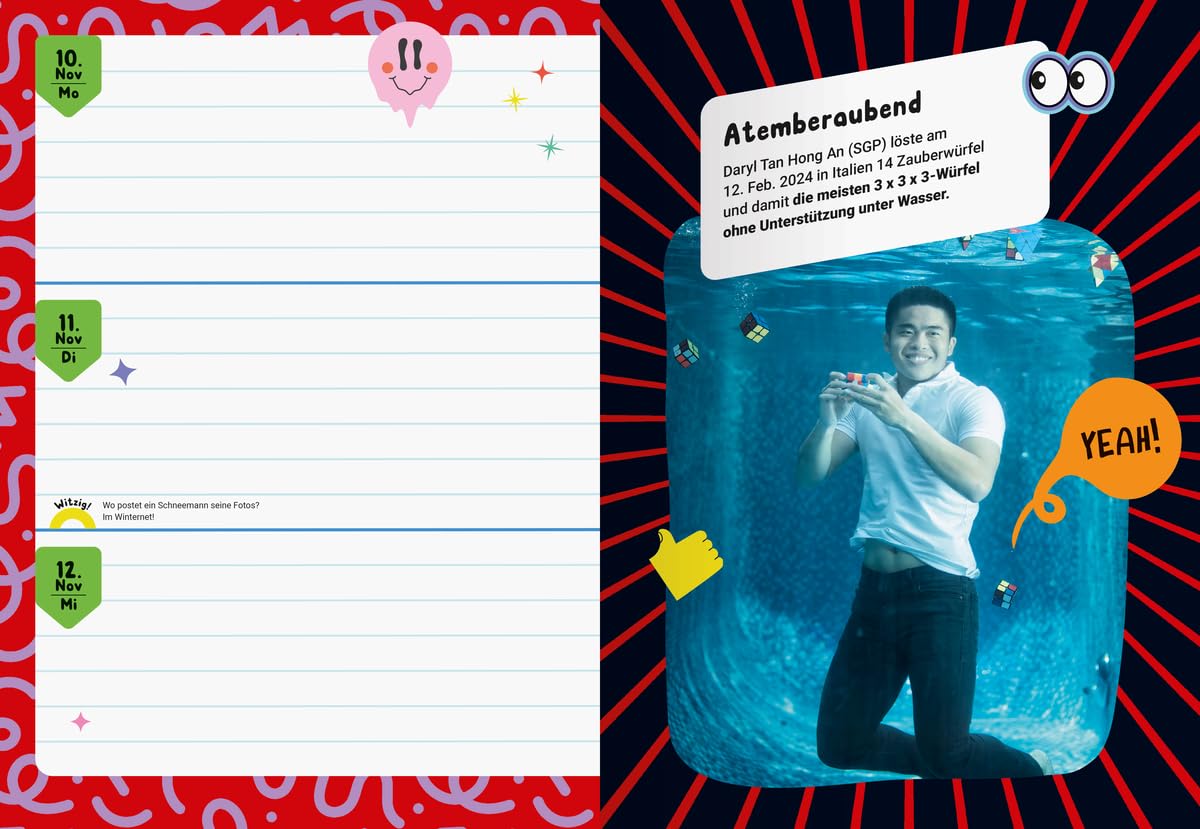 GUINNESS WORLD RECORDS™ Schulplaner 2025/2026 - der Kalender für ein Schuljahr voller Rekorde