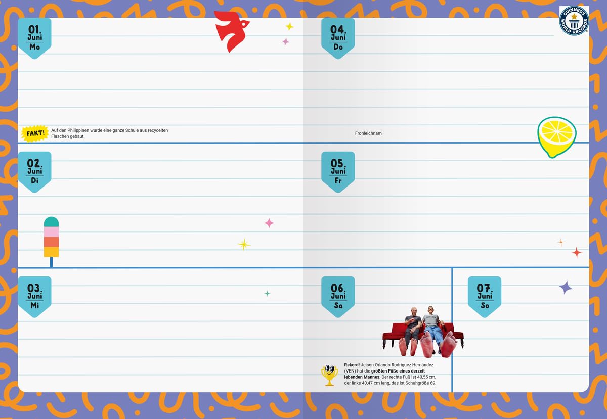 GUINNESS WORLD RECORDS™ Schulplaner 2025/2026 - der Kalender für ein Schuljahr voller Rekorde