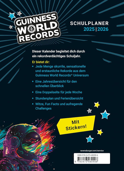 GUINNESS WORLD RECORDS™ Schulplaner 2025/2026 - der Kalender für ein Schuljahr voller Rekorde