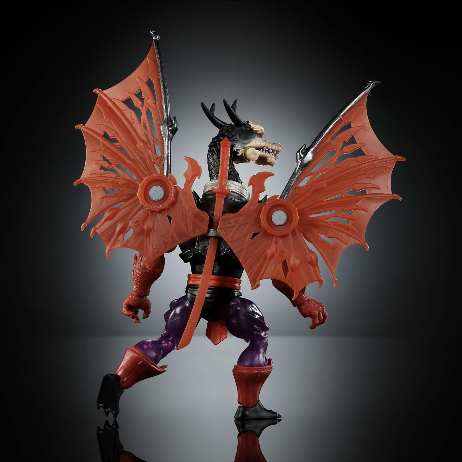Masters of Universe Origins Turtles of Grayskull Ninjor Reptile Wars Posable Action Figure, Teenage Mutant Ninja & MOTU Crossover Villain Ninja Toy