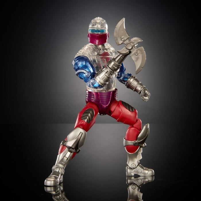 Masters of the Universe Masterverse 7-Inch Action Figure, New Eternia Roboto, MOTU Toy Hero with Clear Mechanical Torso, 30 Articulations, JBP78