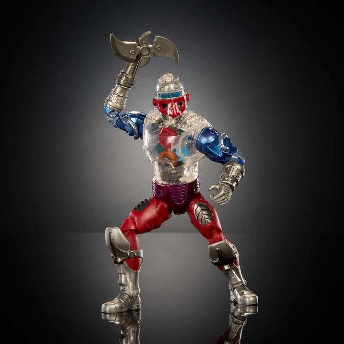 Masters of the Universe Masterverse 7-Inch Action Figure, New Eternia Roboto, MOTU Toy Hero with Clear Mechanical Torso, 30 Articulations, JBP78