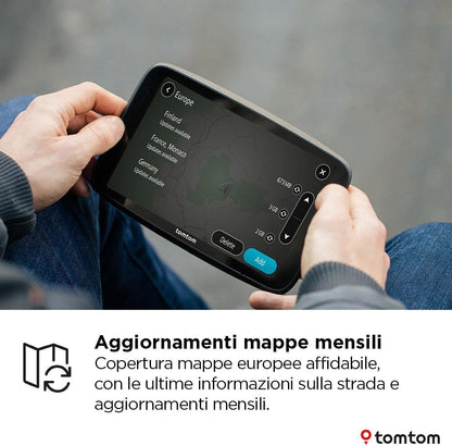 TomTom Truck Sat Nav GO Professional 2nd generation (6" Capacitive Touchscreen with Europe Maps and Real-Time Traffic Information, Designed for Truck, Lorry, Coach, Bus and Large Vehicles