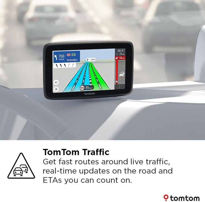 TomTom Truck Sat Nav GO Professional 2nd generation (6" Capacitive Touchscreen with Europe Maps and Real-Time Traffic Information, Designed for Truck, Lorry, Coach, Bus and Large Vehicles