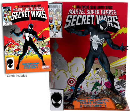 McFarlane Toys - Marvel Spider-Man coleccionable a escala 1:6 con escena y cómic (Marvel Super Heroes Secret Wars #8