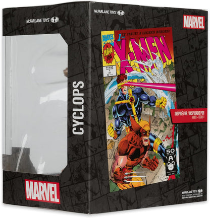 McFarlane Marvel Cyclops - Giocattolo da collezione in scala 1:10 con scena (X-Men #1