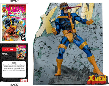 McFarlane Marvel Cyclops - Giocattolo da collezione in scala 1:10 con scena (X-Men #1