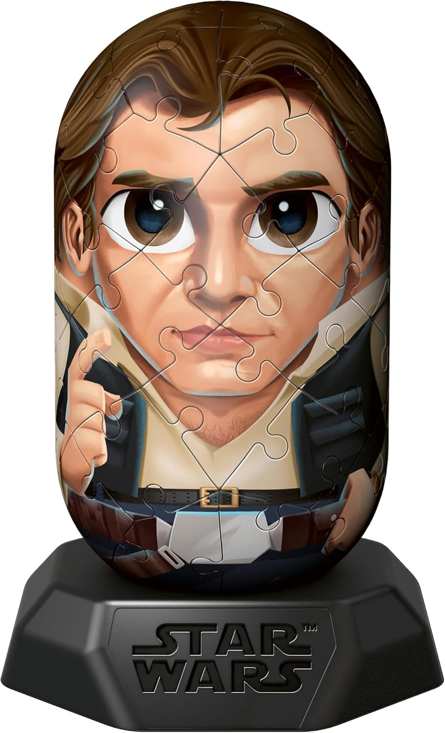 Ravensburger Hylkies: la Nueva Gama coleccionables para Montar tú Mismo. Figura #19 – Han Solo – para Todos los Fans de Star Wars – Construir, Enamorarse, coleccionar, Color Azul (12008006