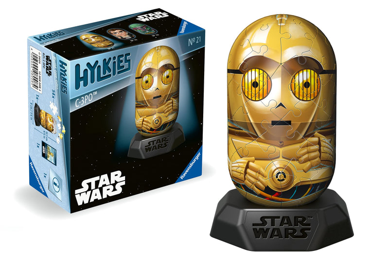 Ravensburger Hylkies: la Nueva Gama coleccionables para Montar tú Mismo. Figura #21 – C-3PO – para Todos los Fans de Star Wars – Construir, Enamorarse, coleccionar (12008008