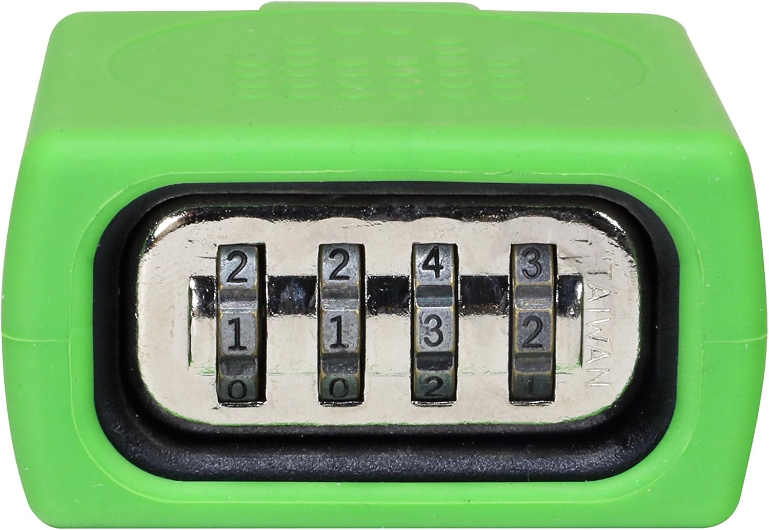LocknCharge Resettable Keyless Silicone Covered Padlock for Carrier - Green 10128
