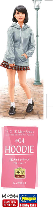 Hasegawa SP438 1/12 JK Mate serie, hoodie plastic modelbouwset