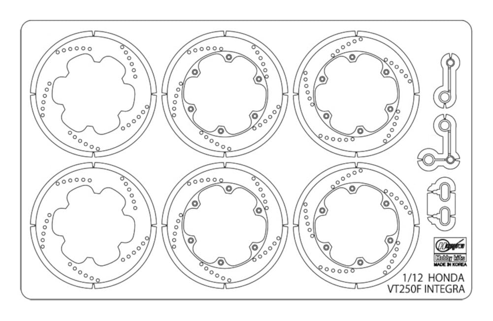 Hasegawa - 1/12 Photo-etched Parts For Honda Vtf250f 21766 (1/25) *