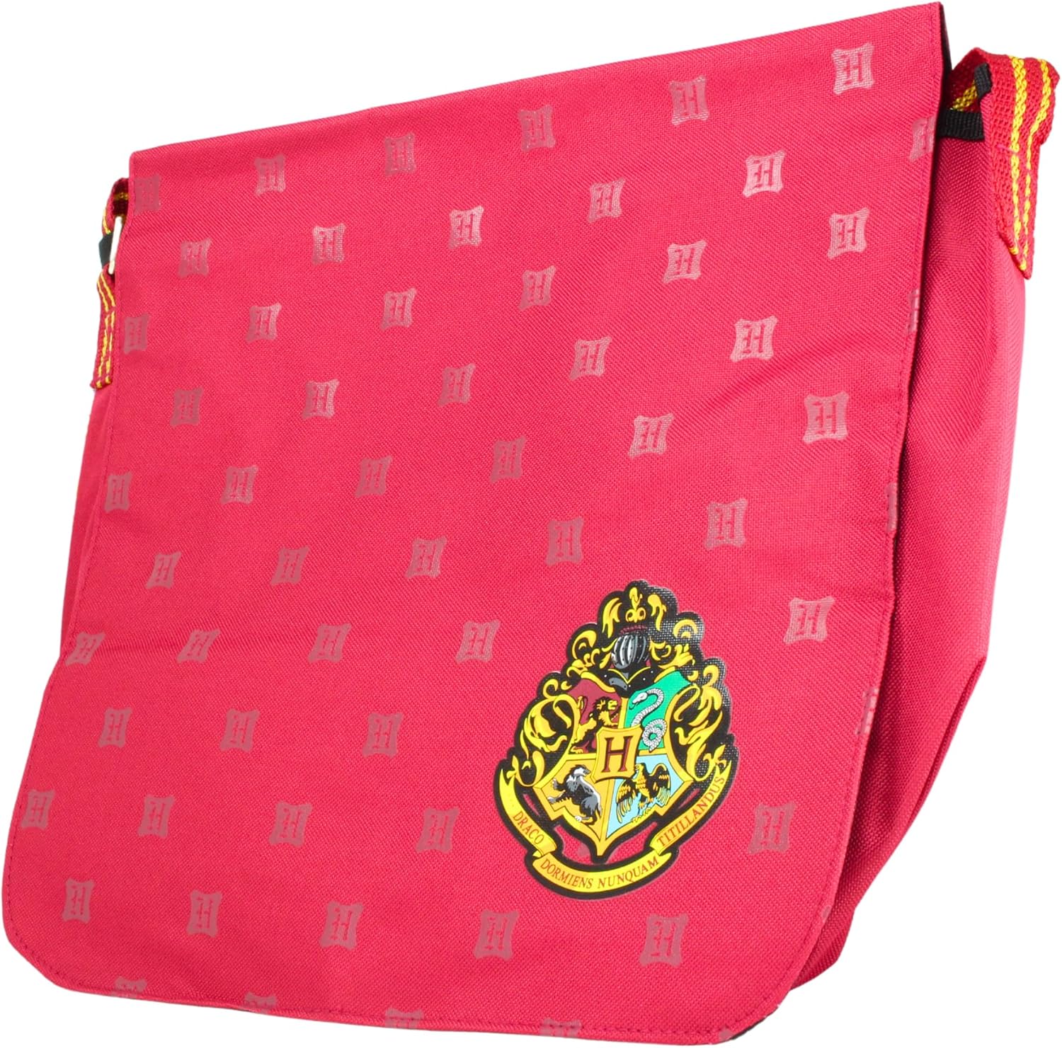 Harry Potter Hogwarts Crest Burgundy Messenger Courier Bag (01721