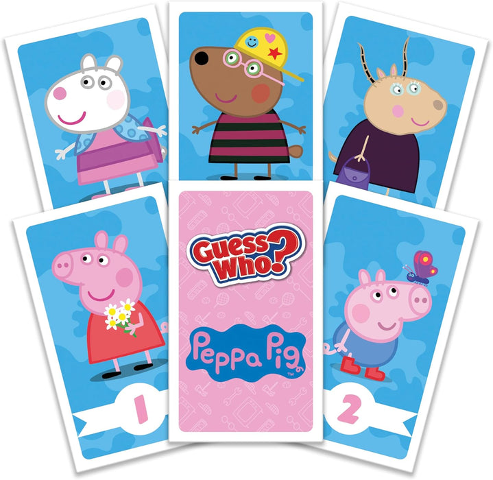 Winning Moves Peppa Pig Guess Who? Board Game including Peppa, Mummy Pig, George, Daddy Pig easy to set up, gift for ages 6 plus