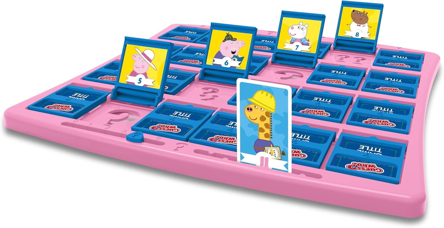 Winning Moves Peppa Pig Guess Who? Board Game including Peppa, Mummy Pig, George, Daddy Pig easy to set up, gift for ages 6 plus