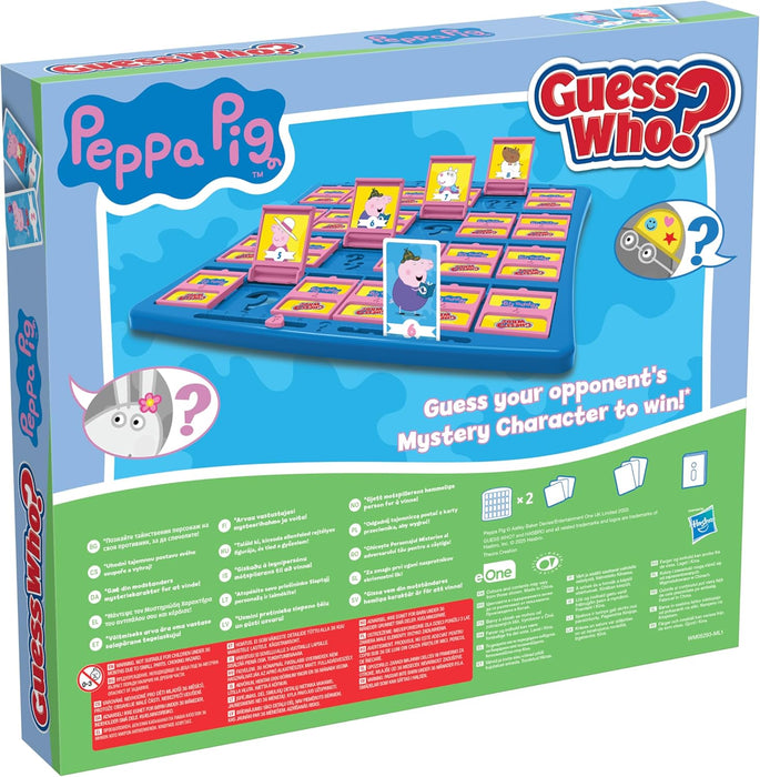 Winning Moves Peppa Pig Guess Who? Board Game including Peppa, Mummy Pig, George, Daddy Pig easy to set up, gift for ages 6 plus