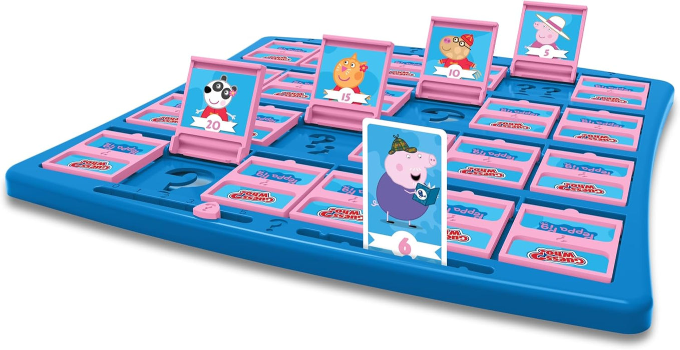 Winning Moves Peppa Pig Guess Who? Board Game including Peppa, Mummy Pig, George, Daddy Pig easy to set up, gift for ages 6 plus