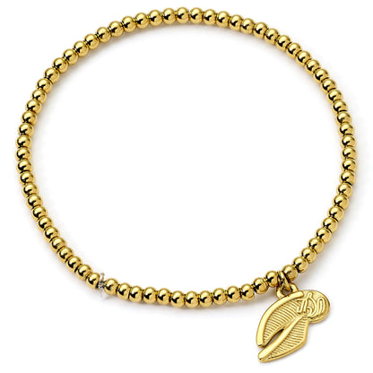 Harry Potter Stainless Steel Golden Snitch Gold Ball Bead Bracelet