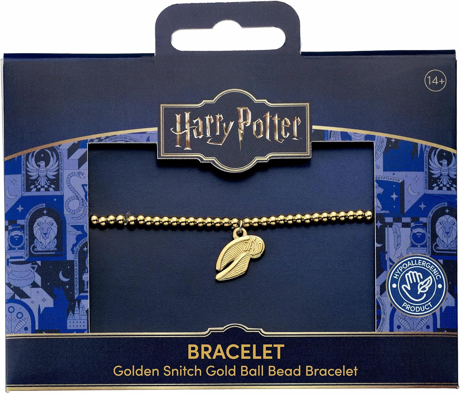 Harry Potter Stainless Steel Golden Snitch Gold Ball Bead Bracelet