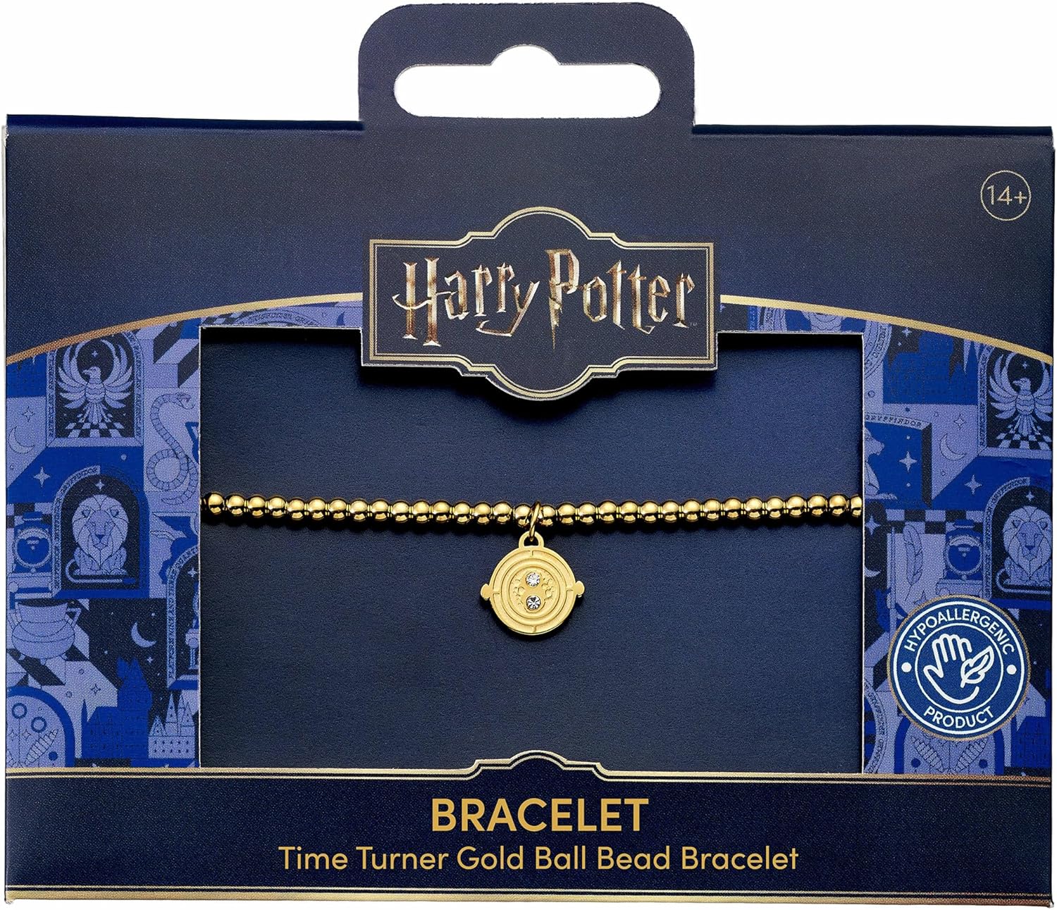 Harry Potter Stainless Steel Time Turner Gold Ball Bead Bracelet