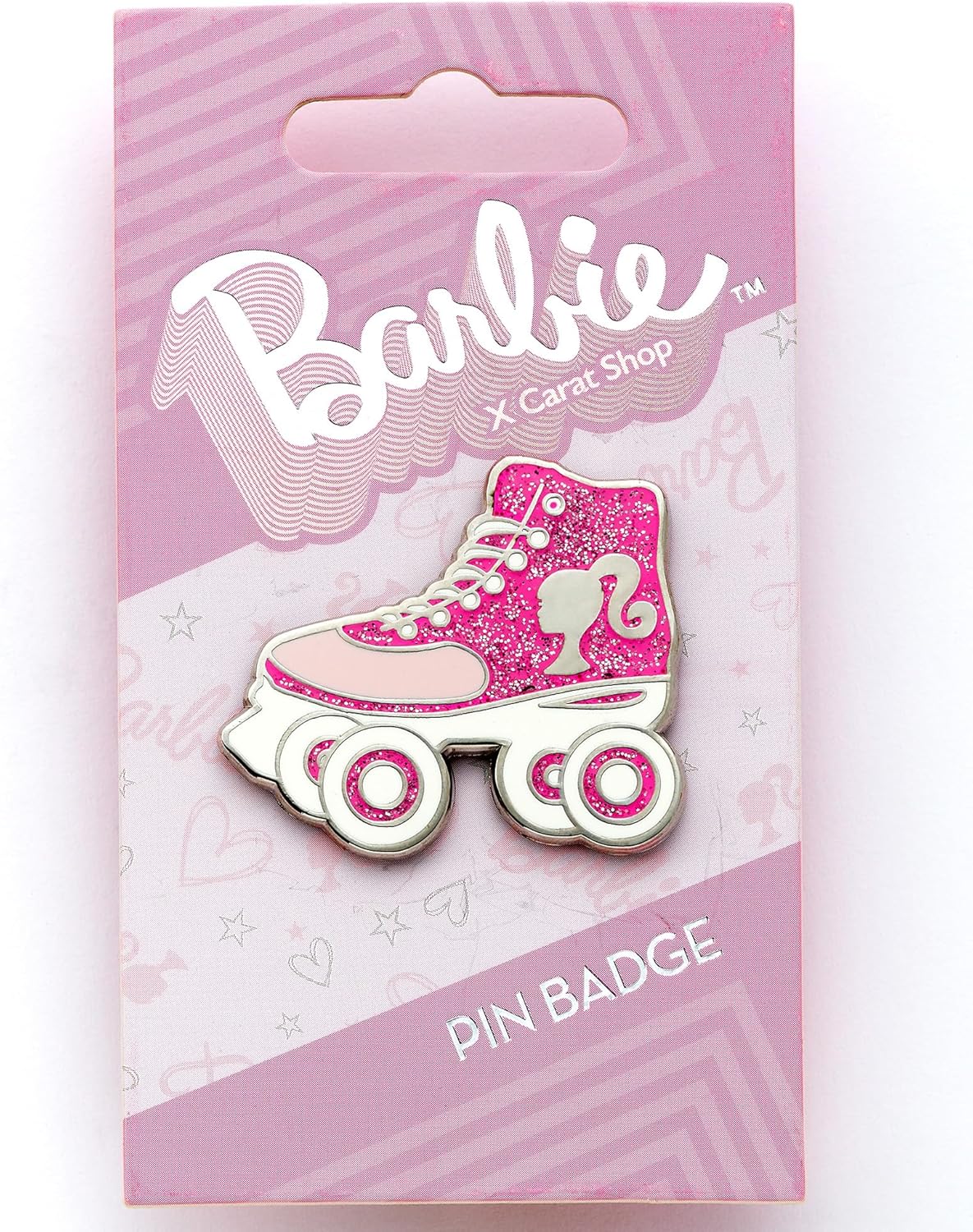 Barbie Roller Skate Pin Badge - Pink