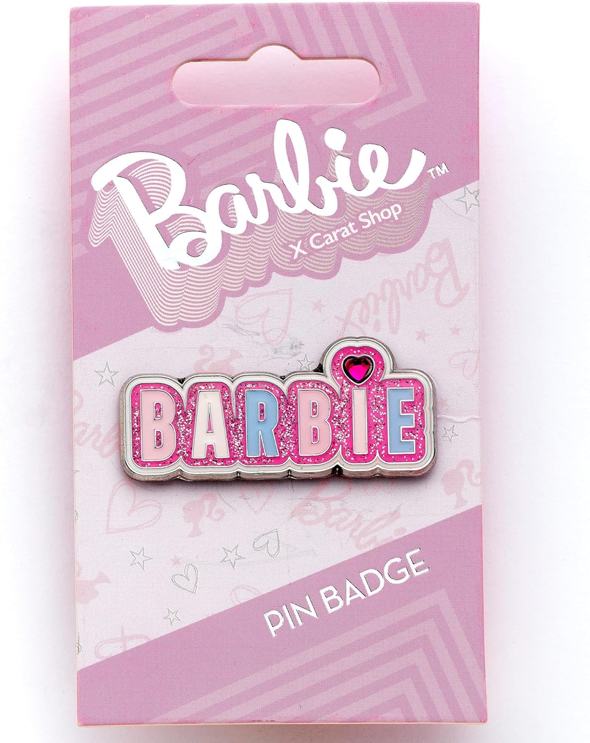 Barbie Sparkly Logo Pin Badge - Pink, Barbie Sparkly Logo Pin Badge - Roze, Eén maat, Zink, Barbie Glitzernde Logo-Anstecknadel – Rosa, Einheitsgröße, Zink